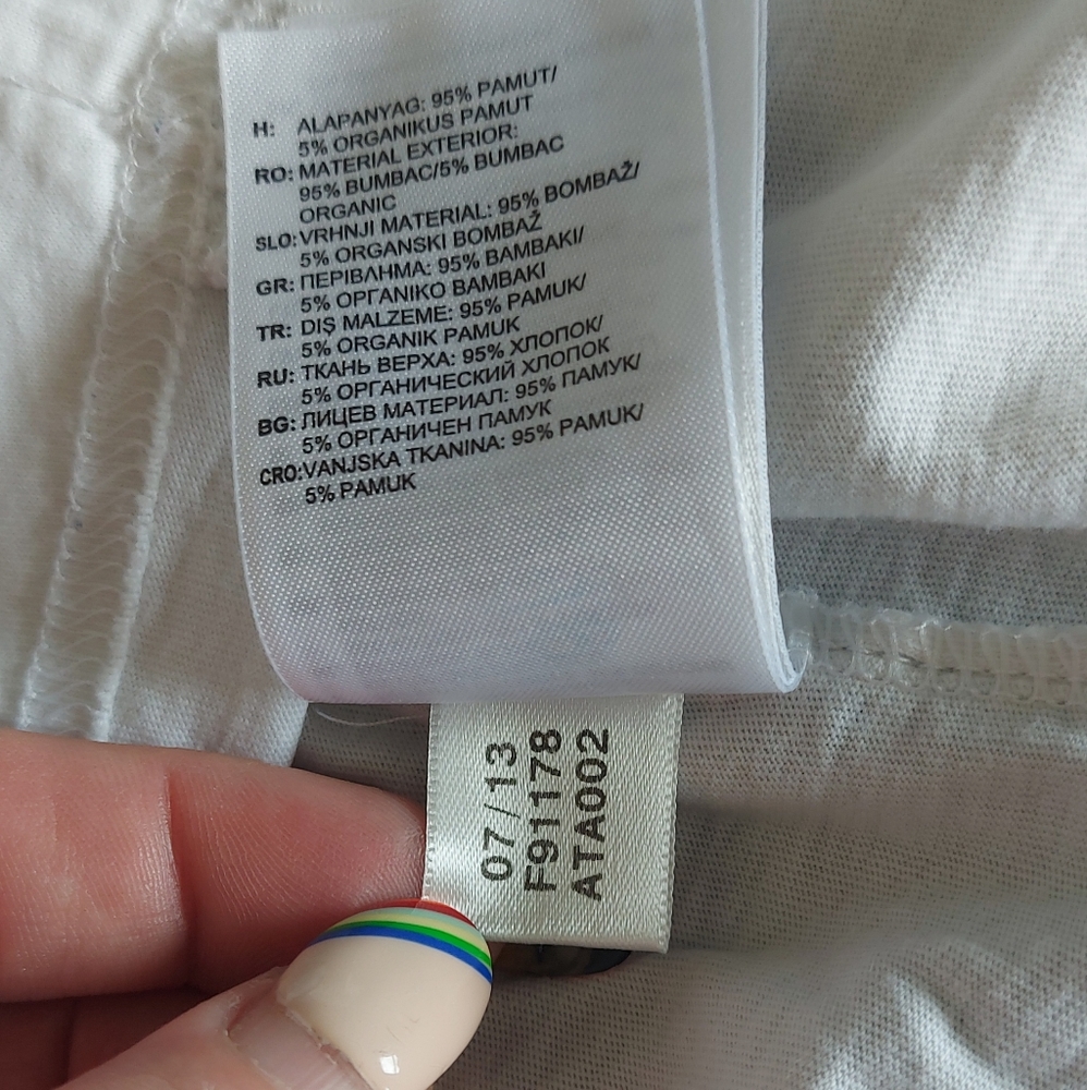 Adidas Mens White Graphic T-Shirt Top Size XS Spellout Aztec Pattern Logo Print - Picture 6 of 6